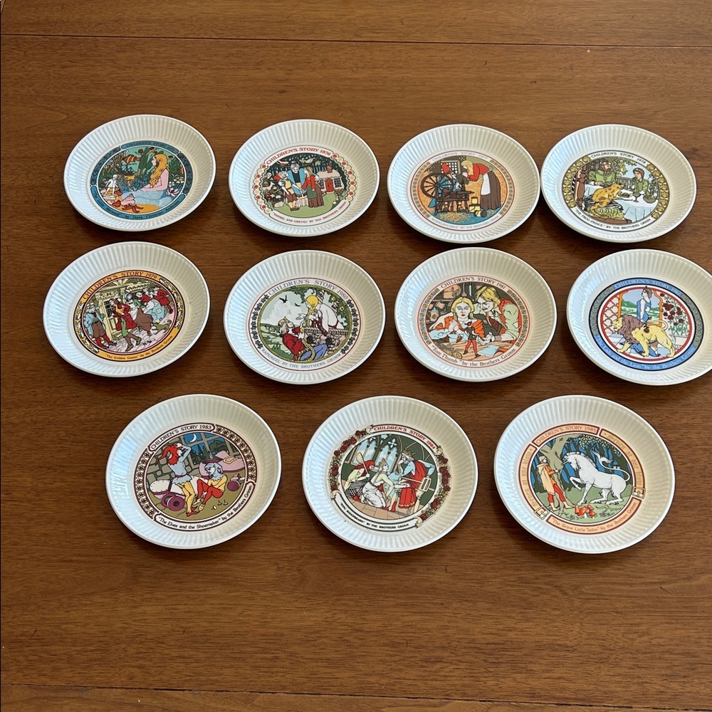 Wedgwood Collectible Plate Set with Colorful Illustrations